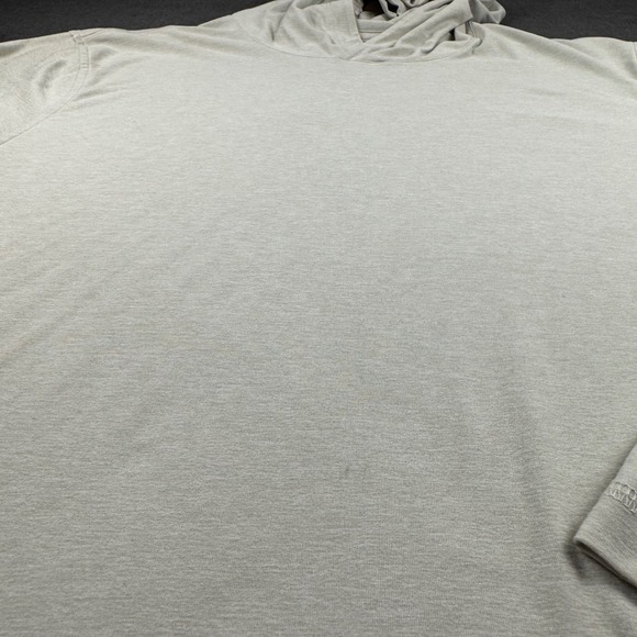 Vuori Mens Light Grey Long Sleeve Hoodie Shirt Size XXL Athleisure Casual - Picture 5 of 12
